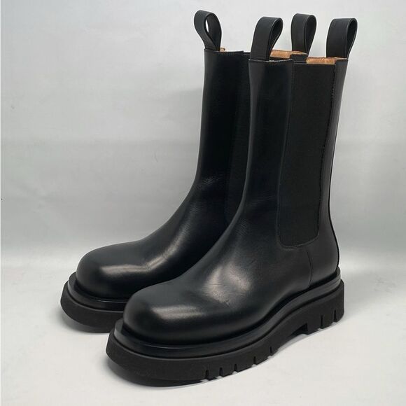 Bottega Veneta Lug Sole Leather Chelsea Boots size 38.5 - Picture 5 of 16